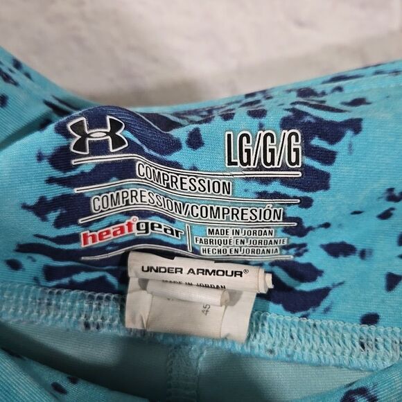 Under Armour Buckle Women's Blue Tie Dye Leggings Alpha Active Tights Cropped UA - Picture 9 of 14